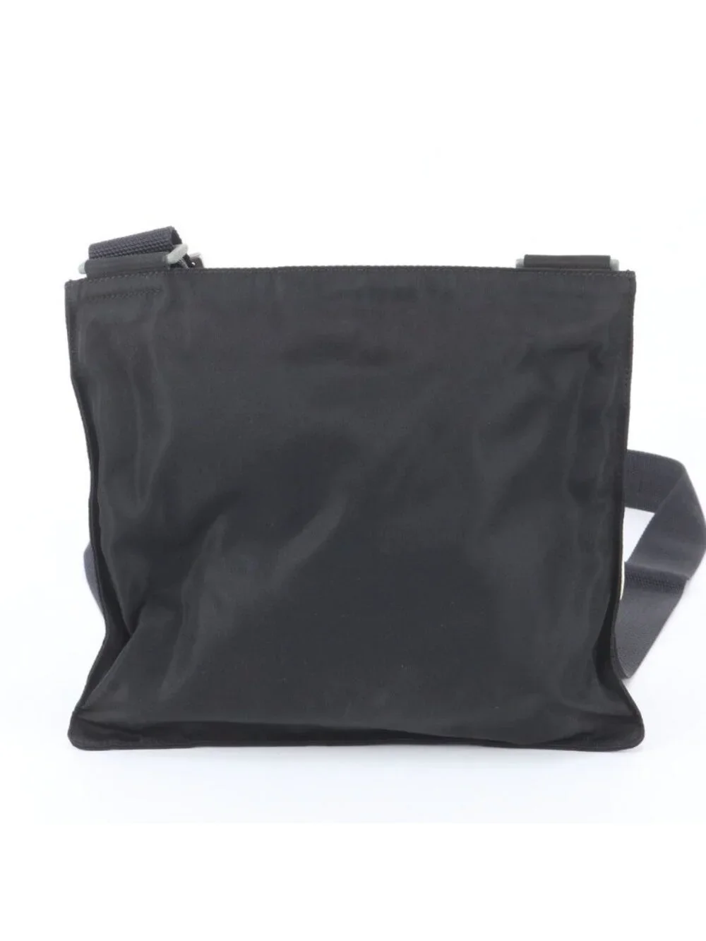 Prada Tessuto Nylon Triangle Logo Shoulder Bag Crossbody Messenger Black